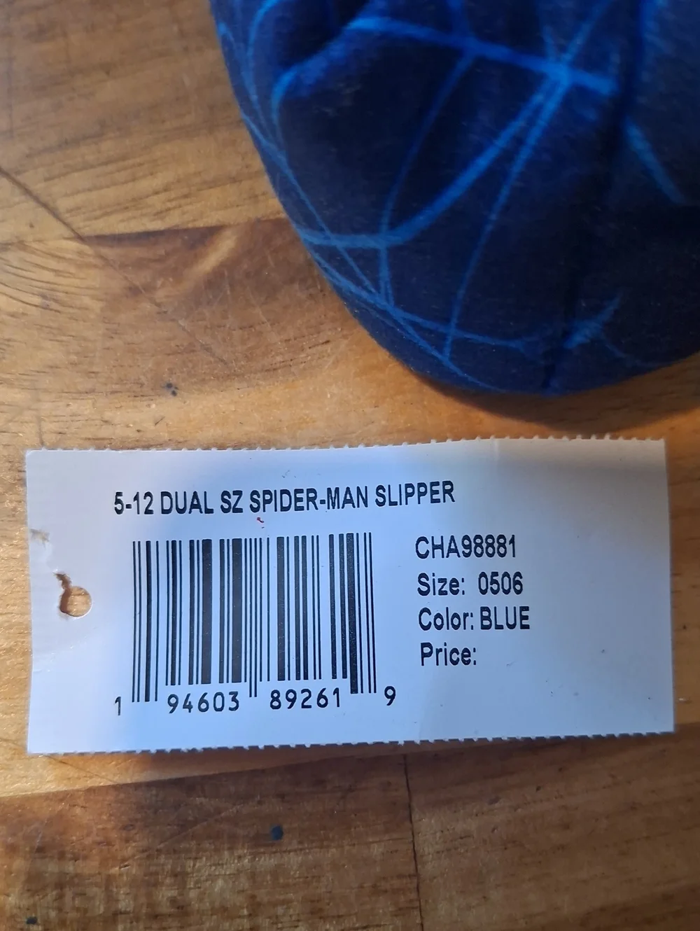 Toddler 5/6 Spiderman Slippers